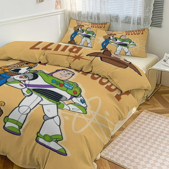 Toy Story Bedding Set Anime Three-piece for Boys Girls Teens Twin