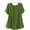 Green#linen tops for women, variant on DDAPJ pyju Summer Tops for Women Linen Boho Top Short Sleeve Button Design T-Shirt Casual Peasant Blouses White XL