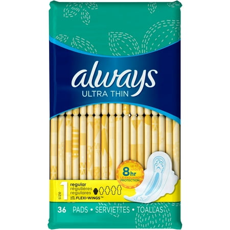 Always Ultra Thin Regular Pads with Flexi-Wings, 36 count