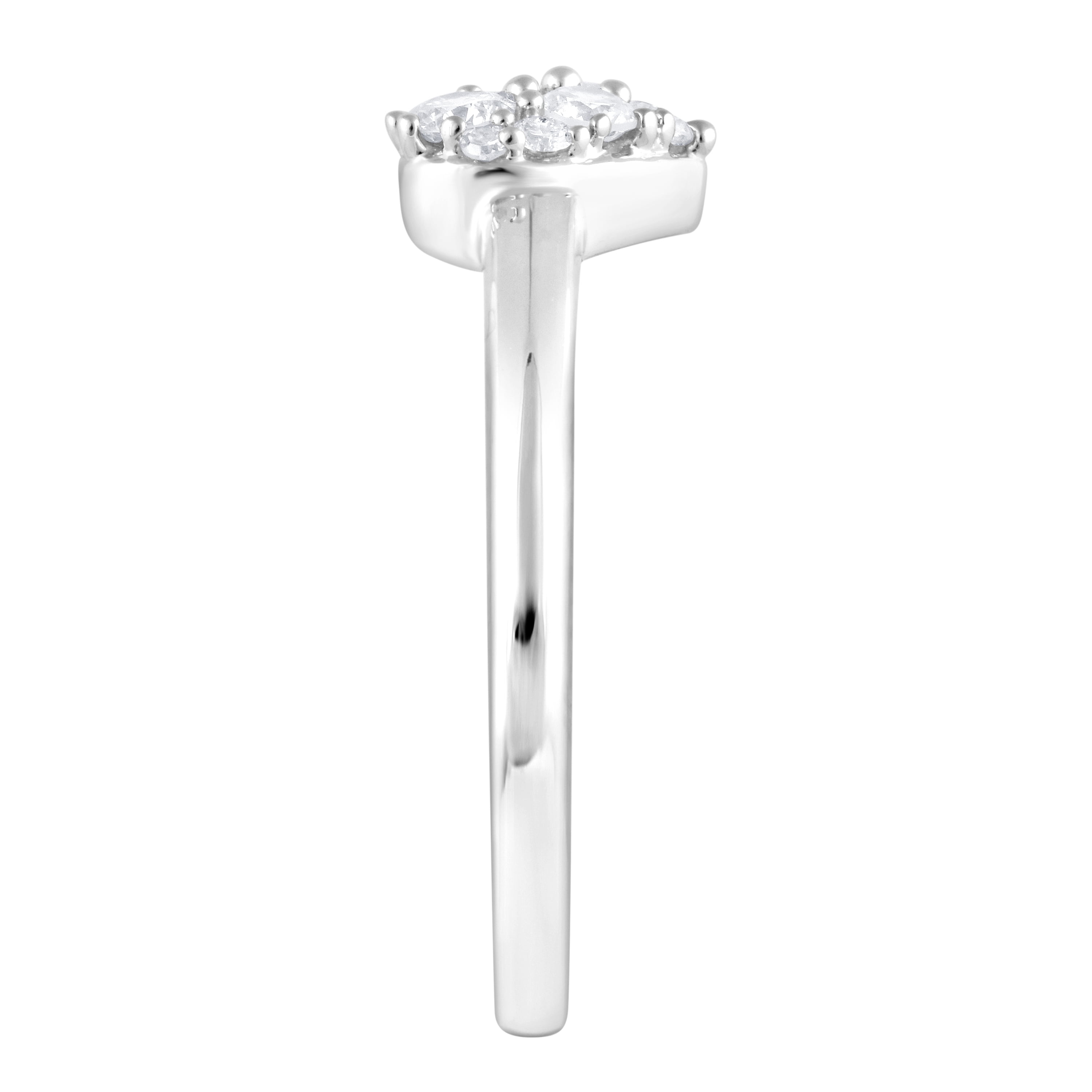 Unique Moments 1/3 Ct Lab Grown Diamond Love Heart Ring in Silver 