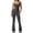 Grey, variant on Womens Jumpsuit Spaghetti Straps Neck Bodycon Full Length Casual Unitard Playsuit Date Night Rompers