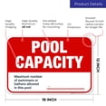 thumbnail image 3 of Pool Capacity Pool Sign, Pool Sign, 12x18 Aluminum, 3 of 8