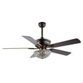 thumbnail image 2 of JONATHAN Y Cammy 52" 3-Light Traditional Transitional Iron LED CEILING FAN, Oil Rubbed Bronze, 2 of 9