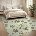 thumbnail image 3 of ODIKA 8'x10' Washable Area Rug Durable, Non-Slip Print Scattered Footprint Patterned Tossed Bone Motif Border for Living Room, Under Sectional, Family, 3 of 7