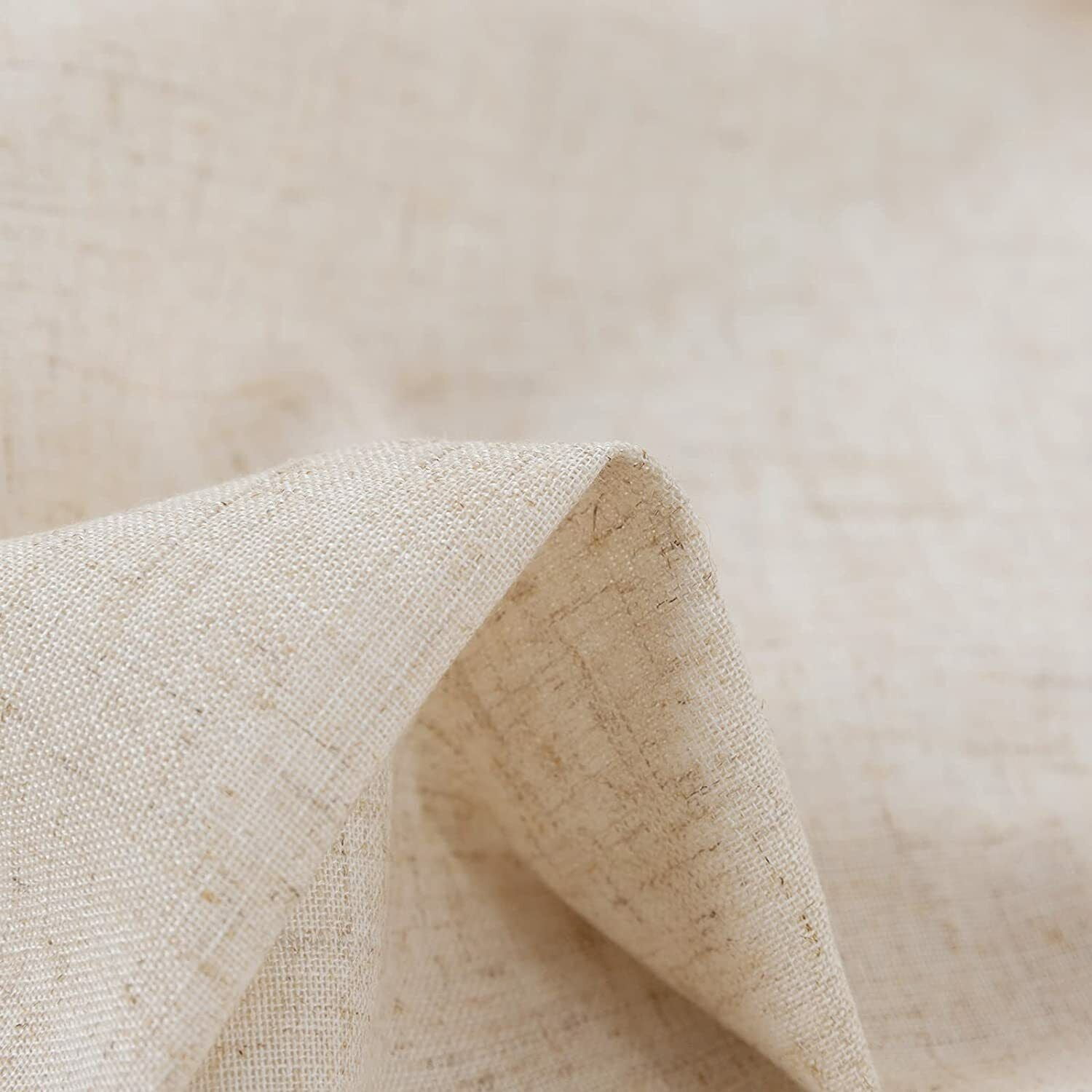 Linen Textured Short Curtains Kitchen Tiers Solid Color Cafe Drapes Rod Pocket