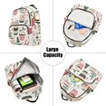 thumbnail image 5 of FORMRS Mini Backpack Purse for Women Quilted Travel Daypack Casual Shoulder Bag, White Christmas Cups, 5 of 7