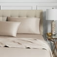 thumbnail image 3 of Hotel Style 4-Piece 600 Thread Count Taupe Egyptian Cotton Adult Bed Sheet Set, Full - Deep Pocket, 3 of 7