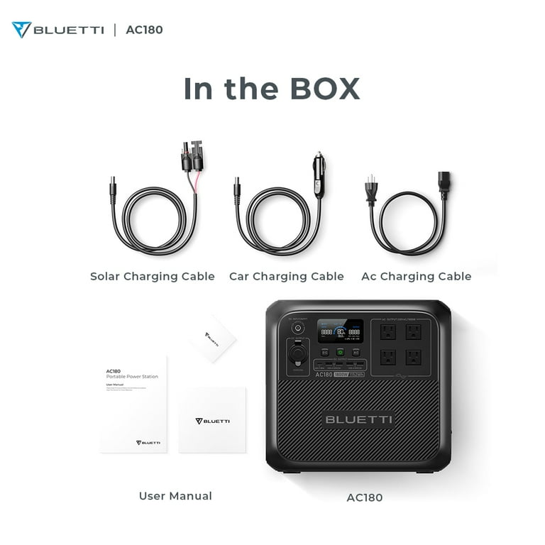 BLUETTI AC180 Portable Power Station: A Versatile and Reliable Power  Solution - Chargerlab