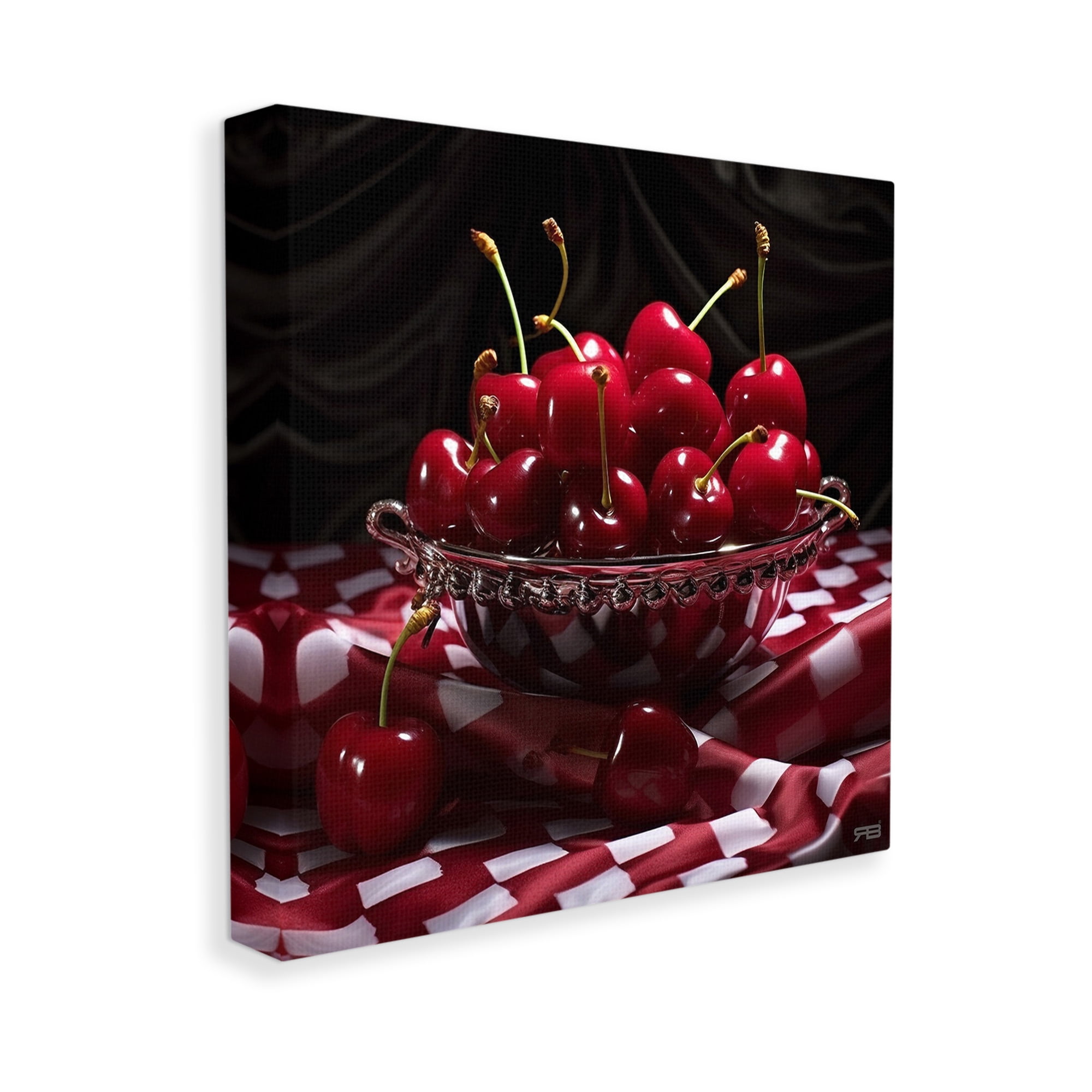 Stupell Industries Plump Cherries Still Life Food & Beverage Painting Gallery Wrapped Canvas Art Print Wall Art, 24 x 24