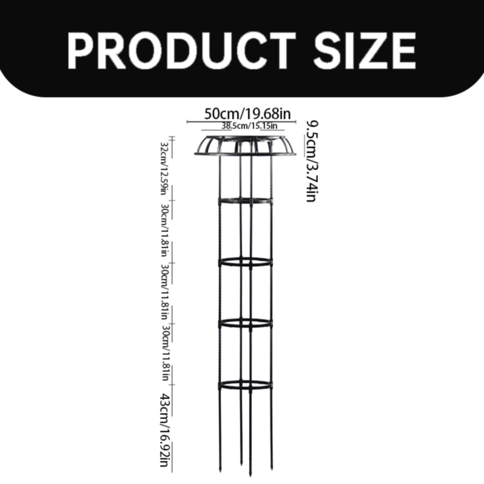 MOQIN Garden Trellis for Climbing Plants Outdoor, 2 in 1 Plant Cages & Supports for Vines Crop, Plant Trellis Support for Potted Plants Climbing Vine Rose Clematis Vegetable Trellis, 1 Pack
