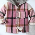 thumbnail image 6 of CAUYDY Boys 2 Piece Outfit for Kids Plaid Button Jacket Plaid Jogger Pants Toddler Baby Casual Matching Set Fall Winter Pink for Sizes 3-6 Months, 6 of 6