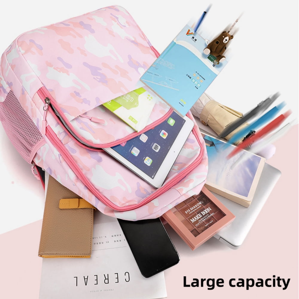 Baprem Kids Backpack Trendy School Bags for Girls, Cute Backpack Bookbag for Primary School, Pink