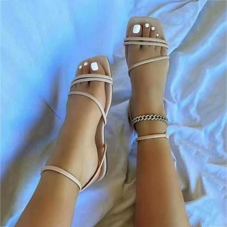 

Tangnade Woman Shoes Fashion Women s Casual Shoes Breathable flat Outdoor Leisure Sandals Beige 39
