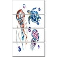thumbnail image 2 of Colorful Jellyfish and Turtles - Animal Canvas Art Print, 2 of 3