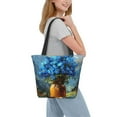 thumbnail image 5 of Goofa Mountain Blue Flowers Vase Pattern Tote Bags,Large Capacity Bag,Beach Tote with Zipper Closure, Large Capacity and Foam Padding, 5 of 6