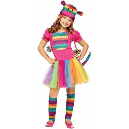 Rainbow Sock Monkey Child Halloween Costume