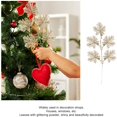 thumbnail image 2 of Adornos florales navideños con purpurina, ramas florales festivas, 5 uds., 2 of 5