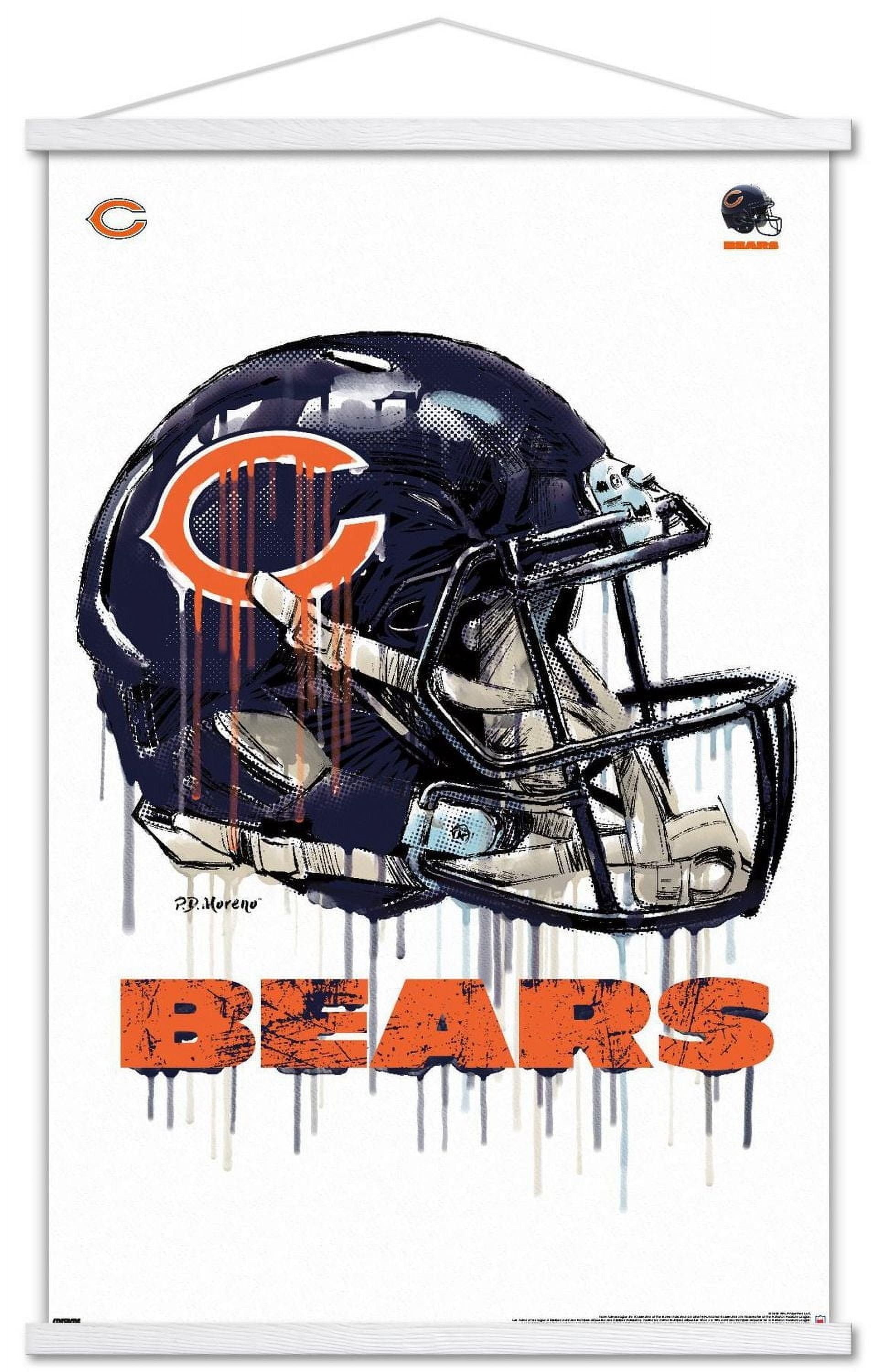 NFL Chicago Bears - Drip Helmet 20 Wall Poster, 22.375" x 34"