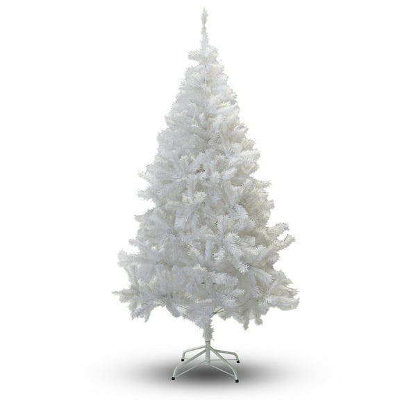 Perfect Holiday 7 ft Crystal Artificial White Christmas Tree, Hinged branches, 855 pvc tips with Metal stand