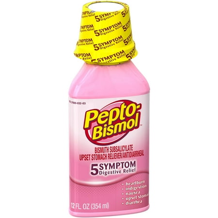 Pepto-Bismol Upset Stomach Reliever Antidiarrheal - Original, 12 OZ (Pack of 6)