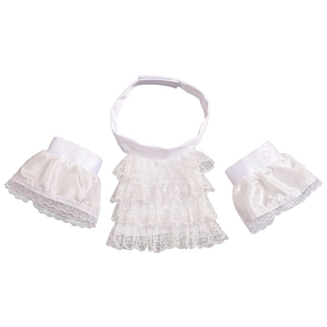 Accesorio de disfraz BLESSUME White Colonial Encaje Jabot Puffs S