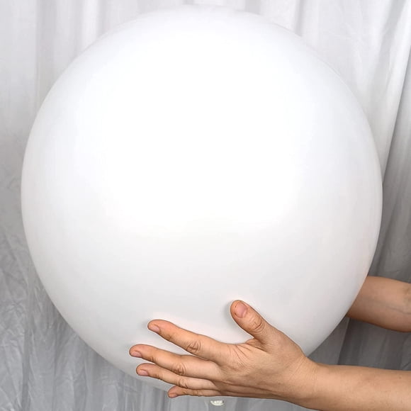 Conjunto de 10 globos blancos de 18 pulgadas KIRIKOU grandes globos redondos de látex grueso de helio para la decoración de la fiesta de graduación de la ducha del bebé de la boda de cumpleaños