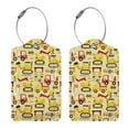 thumbnail image 3 of Disketp 4 Pcs Luggage Tag For Suitcase,Funny Construction Vehicles Leather Baggage Tag With Stainless Steel Loop Privacy Cover For Women Men Girls, 3 of 5