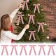 thumbnail image 5 of Nudo De Terciopelo Set de 6 lazos de terciopelo para decoración navideña, color rosa, para árbol de Navidad Rkxzt, 5 of 8