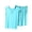 Sky Blue, variant on Bovxnpu Womens Pajamas Sets 2 Piece Short Sleeve Lounge Set Cotton Loose Crew Neck Short Sleeve Shorts Home Sleepwear