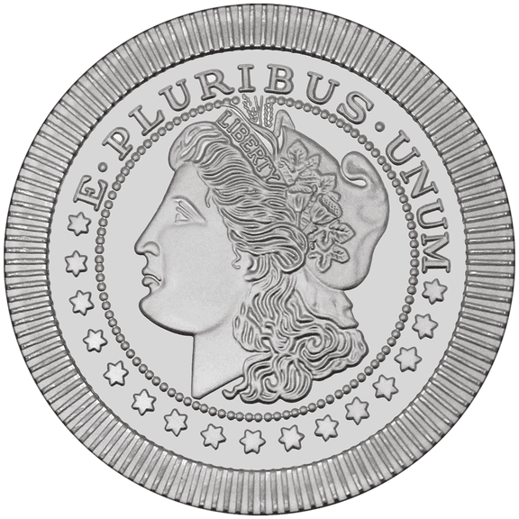Collectible 1 Troy oz Morgan Stackable .999 Fine Silver Round