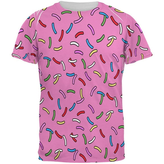 rainbow sprinkles all over mens t shirt
