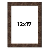 12x17 Frame Brown Burl Real Wood Picture Frame Width 1.625 Inches | Interior Frame Depth 0.5 Inches