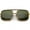 Tortoise Gold / Green, variant on Oversize Flat Top Aviator Sunglasses Thin Metal Arms Square Lens 60mm (Black Silver / Silver Mirror)