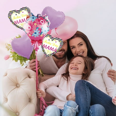 Zedker 16 Inch Mother's Day Decoration Balloon-Best Mom-Amazing Mom-Super Mom Warehouse On Sale Clearance