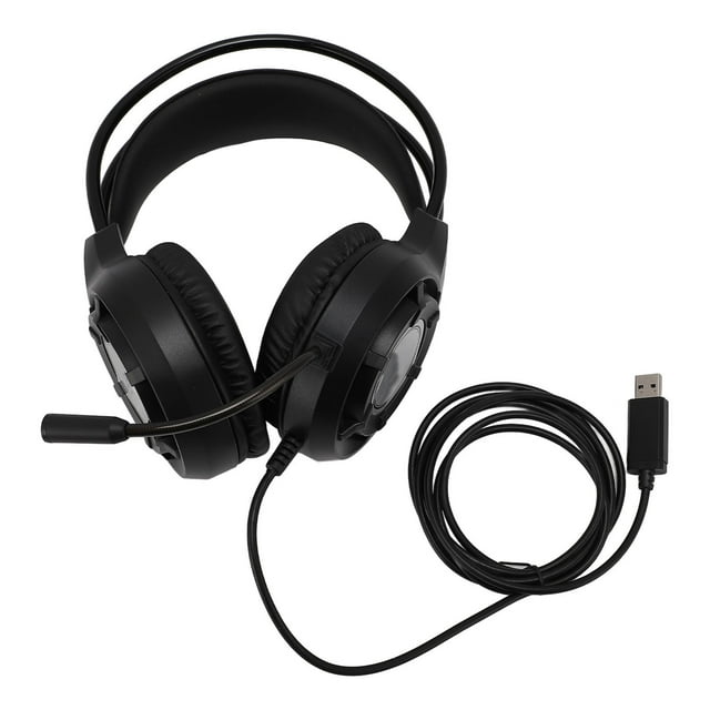 Auriculares de Juegos USB Con Cable, Auriculares de Computera ABS Omnidireccionales Omnidireccionales para el Hogar