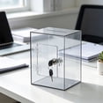 Lockable Clear Piggy Bank, Large Acrylic Savings Box with Key ...