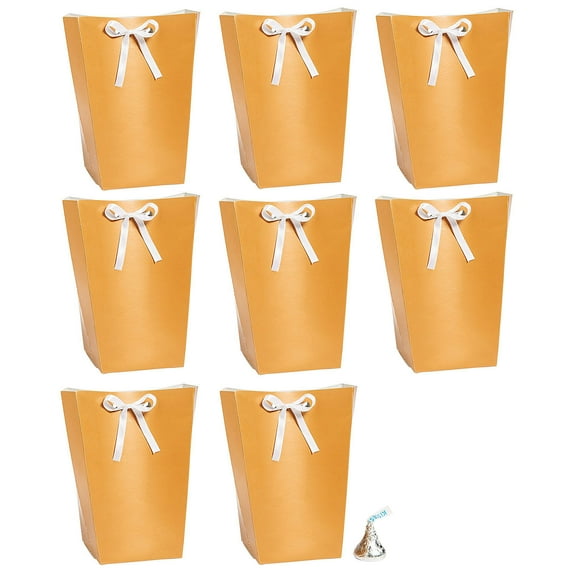Fun Express Bulk 96 Pieces Large Copper Favor Boxes with Ribbon