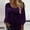 Purple, variant on Tshirts Shirts for Women Fashion Woman Casual Long Sleeve Solid Sequins U-neck Blouse Pullover Top Purple 2X