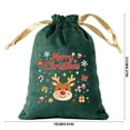 thumbnail image 3 of Reusable Christmas Candy Bags, Fabric Drawstring Goodie Pouches for Treats, Small Gifts, Party Favors, Stocking Stuffers and Holiday Storage, 3 of 6