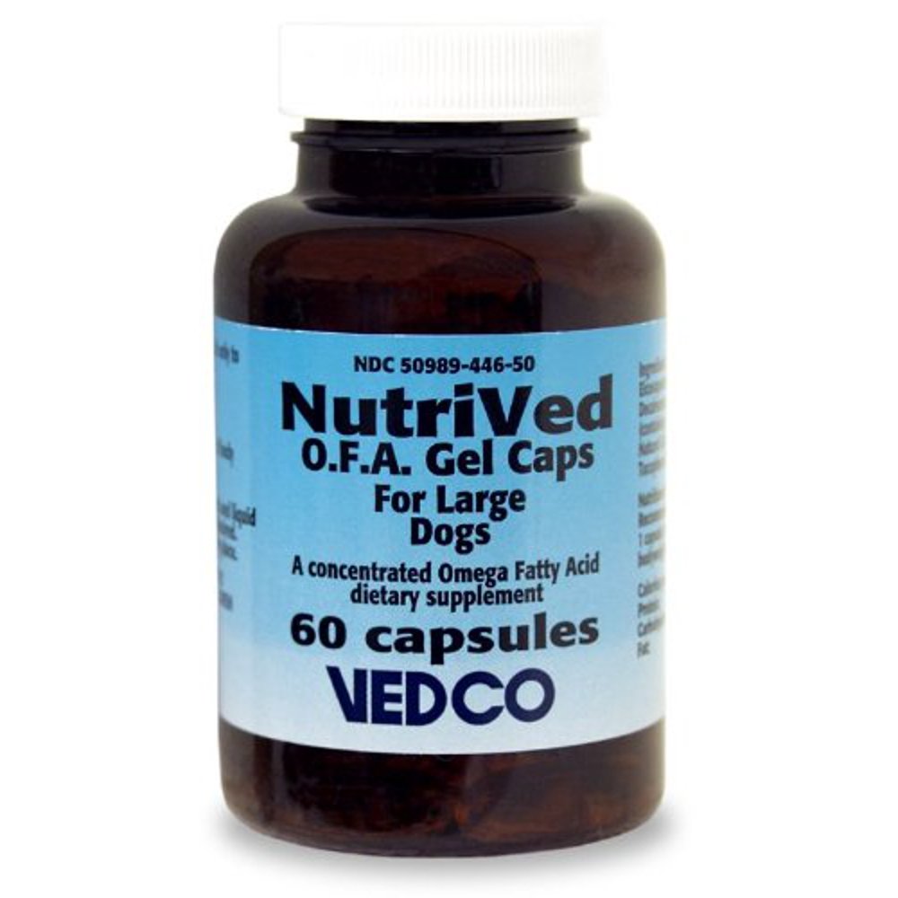 NutriVed O.F.A. Gel Caps for Large Dogs (60 count), For supplementation