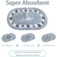 thumbnail image 4 of Shell Pattern Bath Rug, Cute Bathroom Rug Soft Microfiber Plush Water Absorbent Bathtub Mat Shaggy Non-Slip Quick Dry Shower Floor Mat Washable Area Rug for Living Room, Bedroom (Blue,20"x32"), 4 of 7