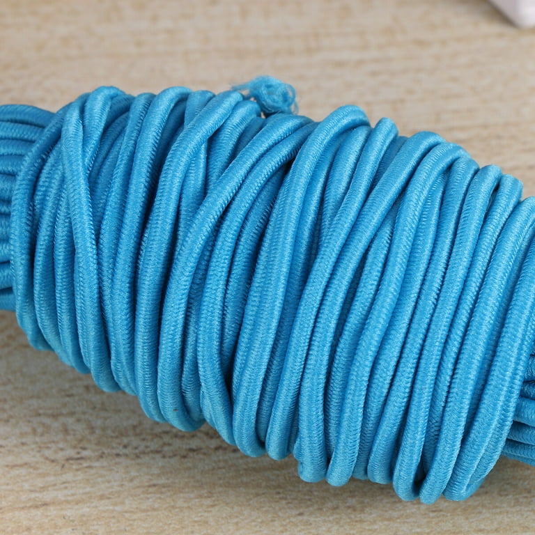 1PC 10M Long Round Stretch Rope Rubber Band Elastic Cord Multi-purpose Elastic  String Sturdy Elastic Rope for Store Home Use Sky-blue 
