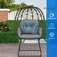 thumbnail image 4 of Uforic Gray Egg Chair with Stand & Cushioned Seat for Indoor & Outdoor Use, 4 of 6