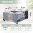 thumbnail image 7 of Xoenoiee Colorful Cat Print Ottoman Cover Square Velvet Storage Ottoman Slipcovers Thick Stretch Footrest Foot Stool Covers Protector with Elastic Band, S, 7 of 7