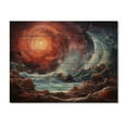 thumbnail image 3 of Designart "Stormy Planet Jupiter I" Jupiter Print on Natural Pine Wood, 3 of 5