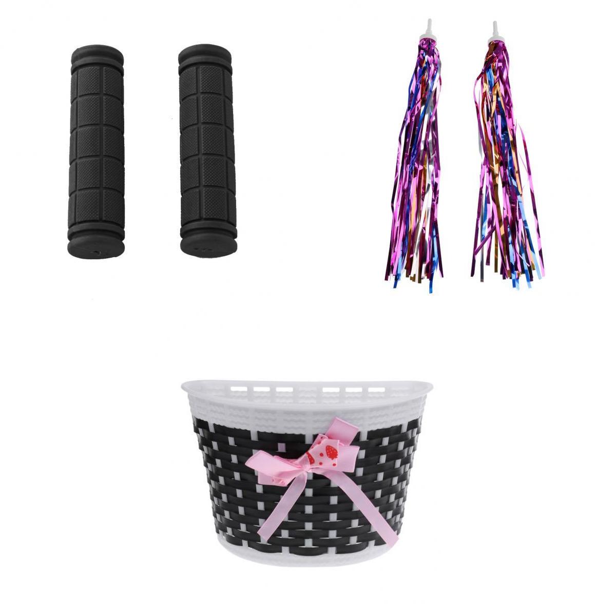 Front Kids Girls Bike Streamers Tassels Handlebar Grip Covers Baskets