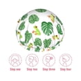 thumbnail image 5 of Kdxio Frogs And Tropical Leaves Print Shower Cap for Women,Elastic and Reusable,Double Waterproof Layers Bathing Hat, 5 of 6