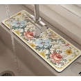 thumbnail image 2 of Vruelia Draining Mat Wear-resistant Water Absorption Flower Pattern Faucet Splash Mat Household Supplies, 2 of 5