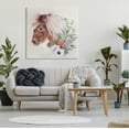 thumbnail image 2 of Stupell Horse Portrait Lilac Blossom Bouquet Animals & Insects Painting Gallery Wrapped Canvas Print Wall Art, 2 of 7