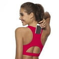 thumbnail image 2 of HonestMatter Sports Bra with Phone Pocket High Impact Running Yoga Workout Bra Padded Wireless Polyester Red Size L Back Pocket Design for Women, 2 of 5